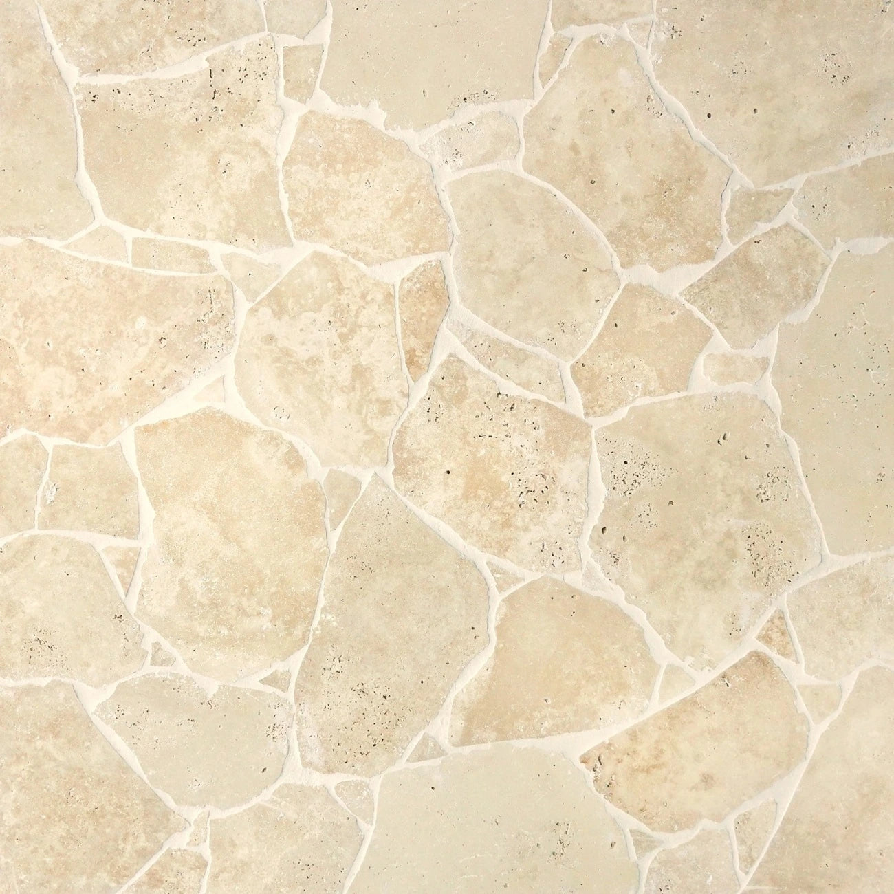 Ivory Light Travertine Crazy Pavers
