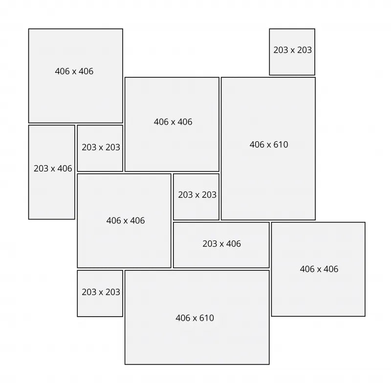 Silver Travertine Frenche Pattern