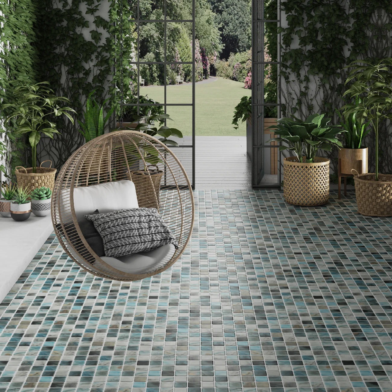 Vidrepur Nature Air Force Glass Mosiac Tiles