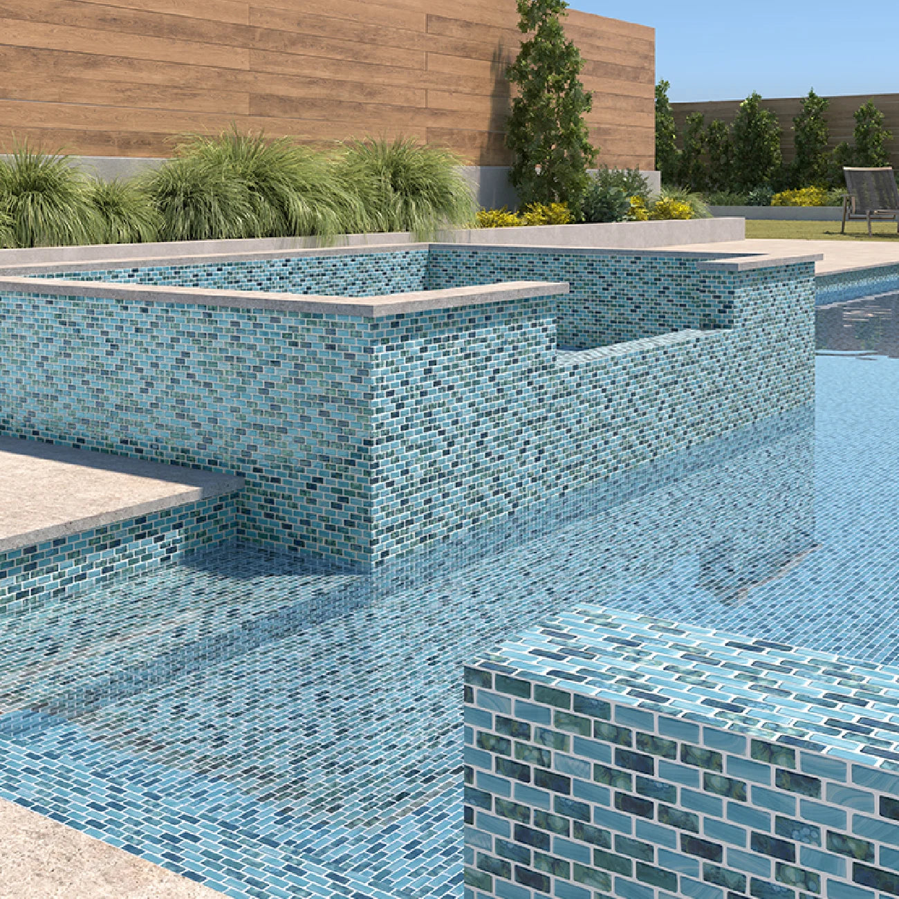 Vidrepur Nature Sky Glass Mosiac Tiles