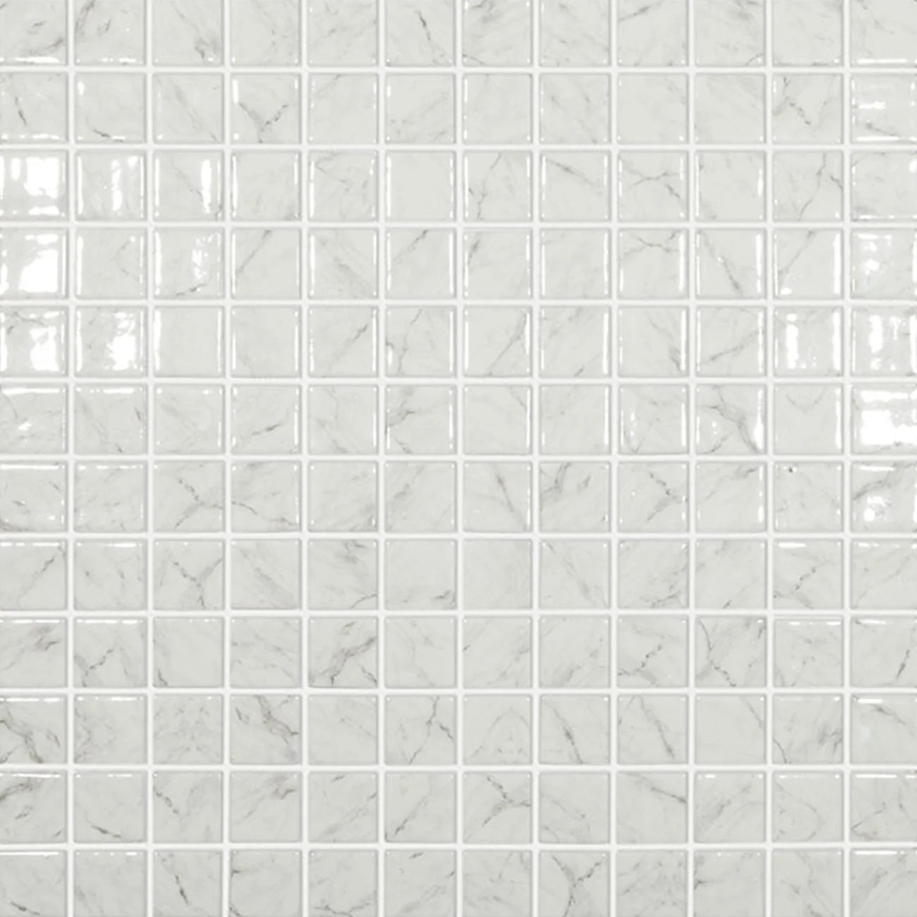 Vidrepur Carrara Grey Glass Mosiac Tiles