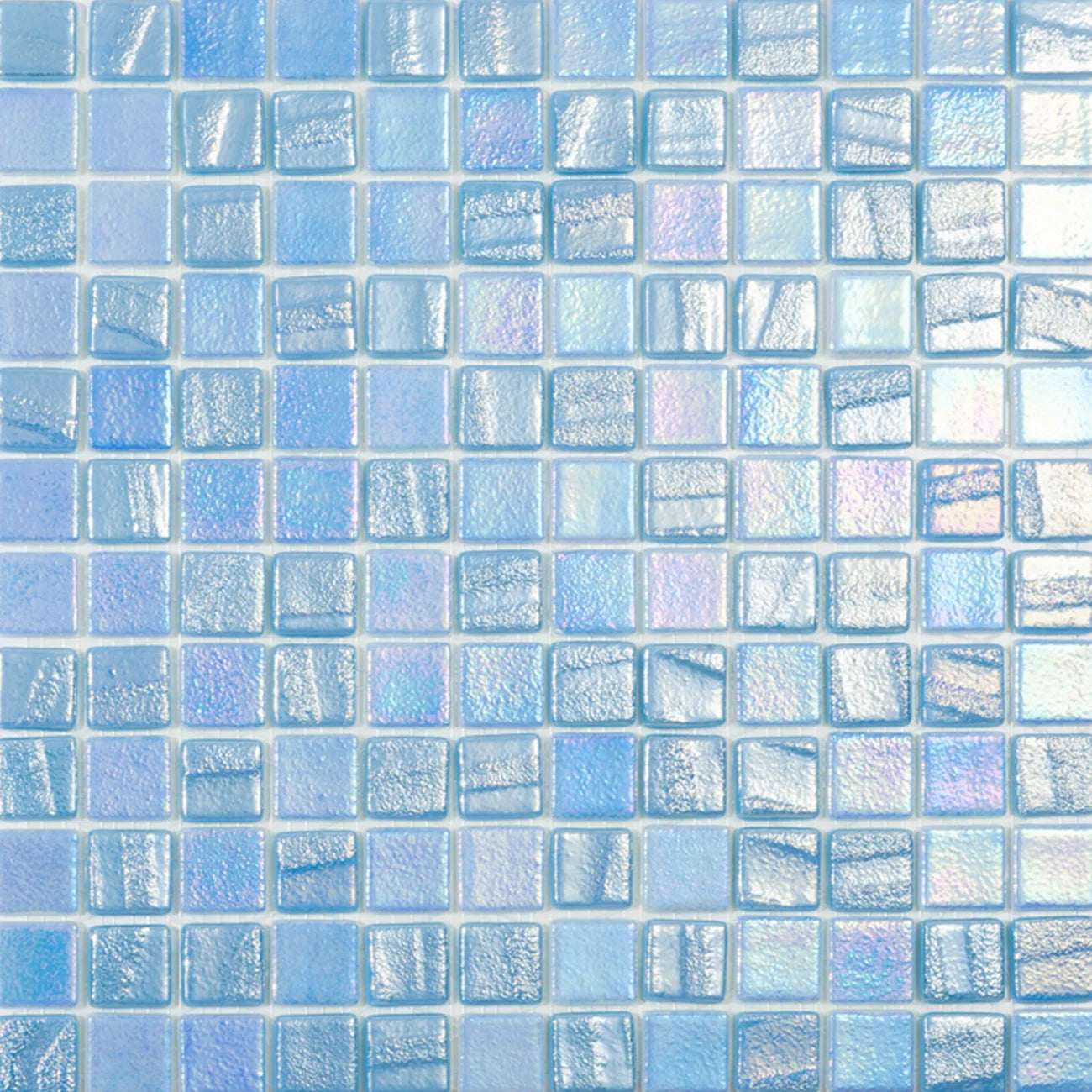 Vidrepur Fusion Light Blue Glass Mosiac Tiles