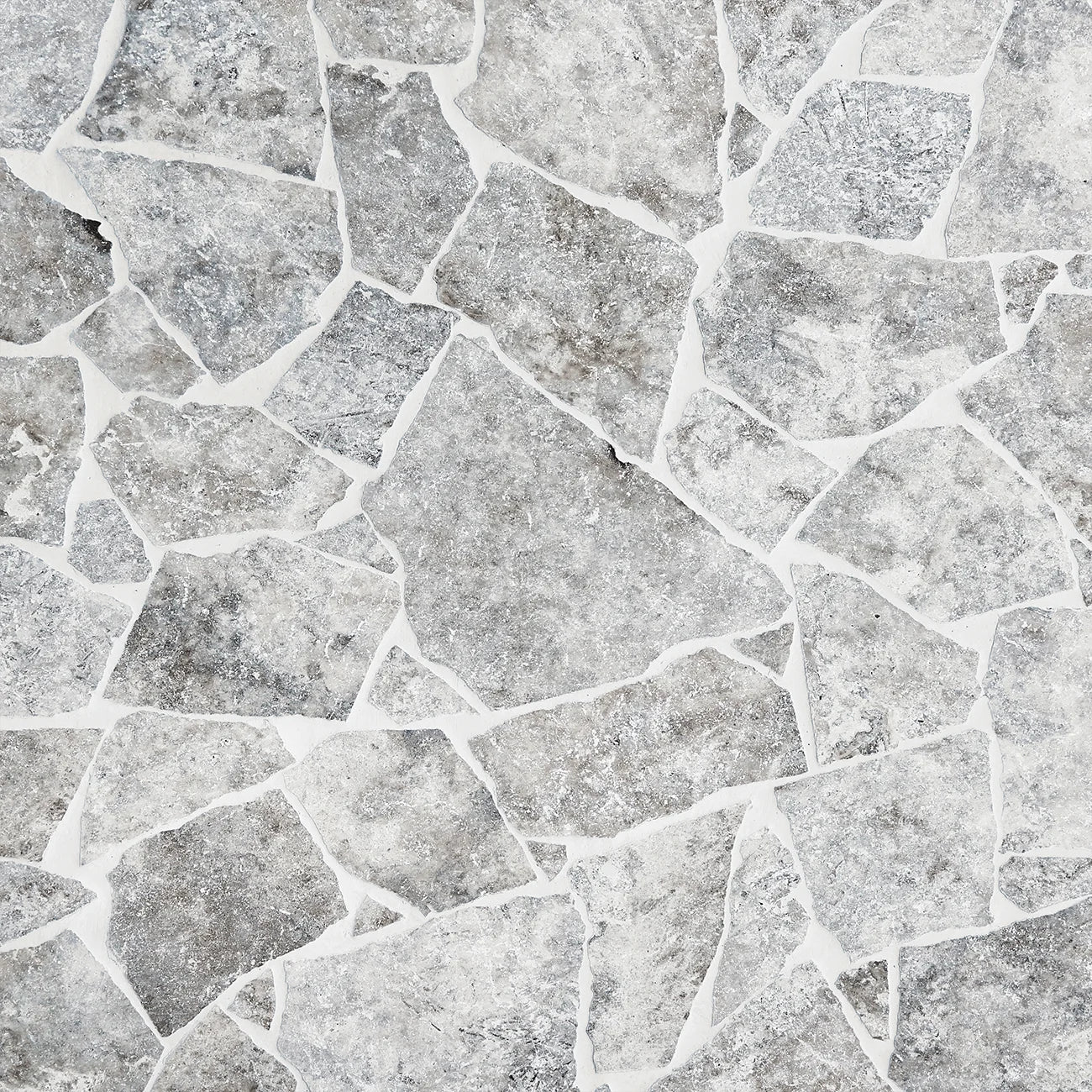 Sample - Silver Travertine Crazy Pavers - Stone Centre