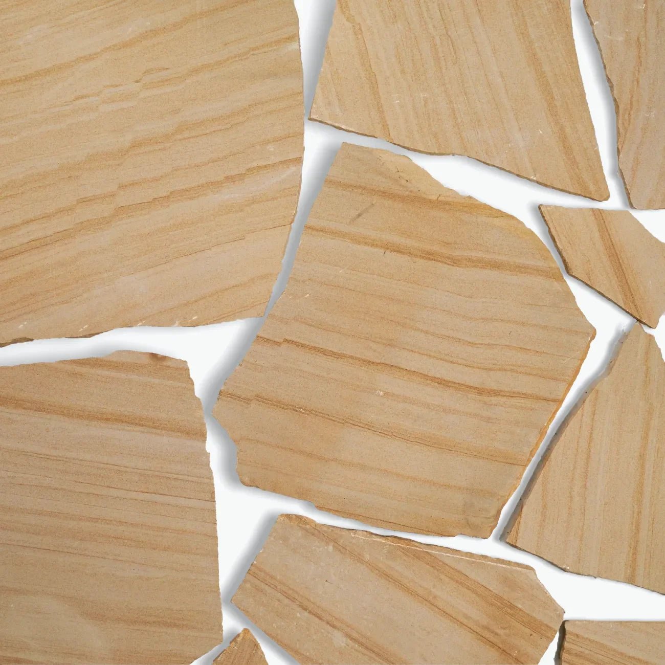 Sample - Teakwood Sandstone Crazy Pavers - Stone Centre