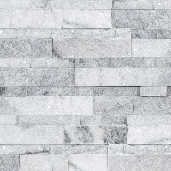 Alaska Grey Stacked Stone Walling & Corner
