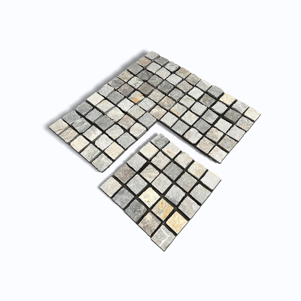 Crest Limestone Mesh Back Cobblestone