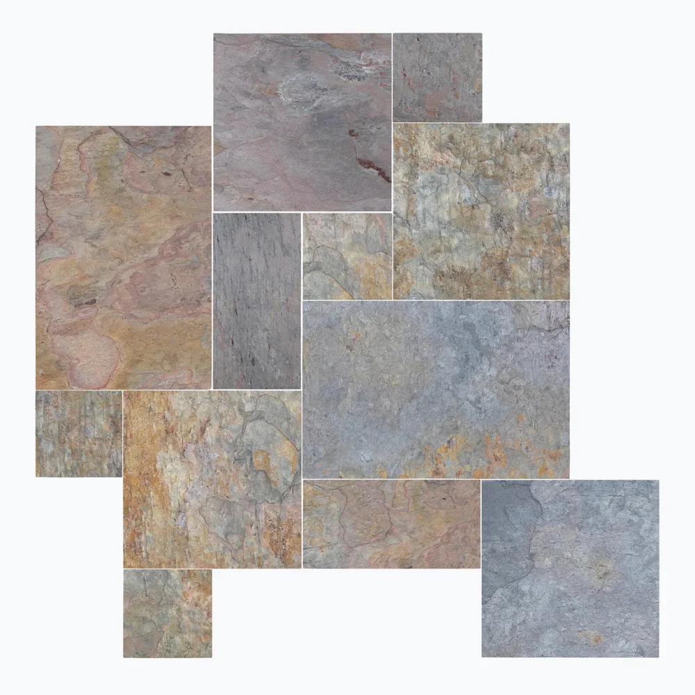 Rajah Multi Slatestone Tiles