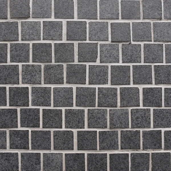 Raven Black Granite Mesh Cobblestone