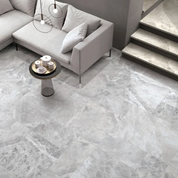 Tundra Grey Marble Indoor Tiles (Honed)